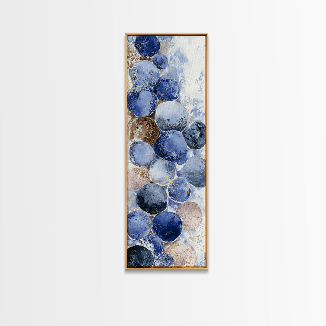 Blueberry Galette with Rustic Farmhouse Texture Canvas Print, Bakery Art, Watercolor Painting, Bakery Decor, Patisserie, BAK-1x3-35