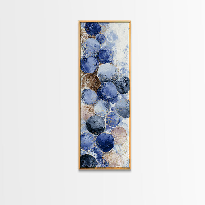 Blueberry Galette with Rustic Farmhouse Texture Canvas Print, Bakery Art, Watercolor Painting, Bakery Decor, Patisserie, BAK-1x3-35