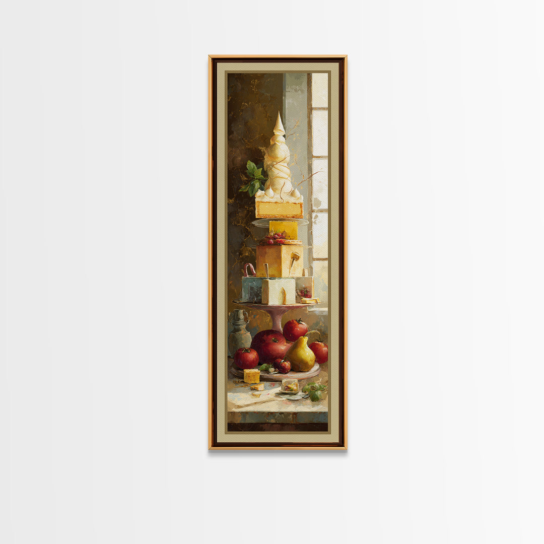Lemon Meringue Pie Slice Framed Canvas Print, Bakery Art, Modern Decor, Bakery Decor, Fine Art, Patisserie, Wall Decor, BAK-1x3-46