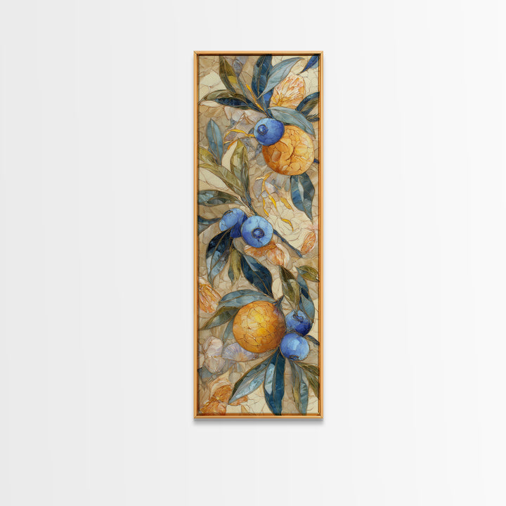 Blueberry Galette with Rustic Farmhouse Texture Canvas Print, Bakery Art, Neutral Wall Art, Bakery Decor, Fine Art, Patisserie, BAK-1x3-59