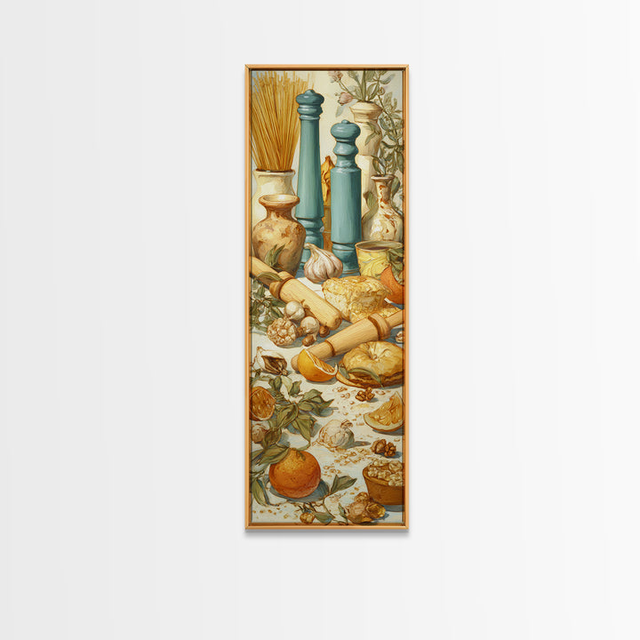 Patisserie Pattern of Rolling Pins and Pastries Canvas Print, Bakery Art, Kitchen Art Print, Bakery Decor, Fine Art, Patisserie, BAK-1x3-81