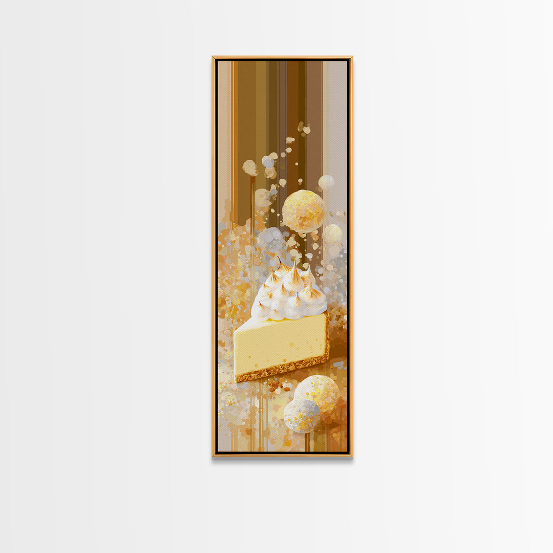 Lemon Meringue Pie Slice Canvas Print, Bakery Art, Room Decor, Bakery Decor, Fine Art, Patisserie, Digital Print, Printable Art, BAK-1x3-94