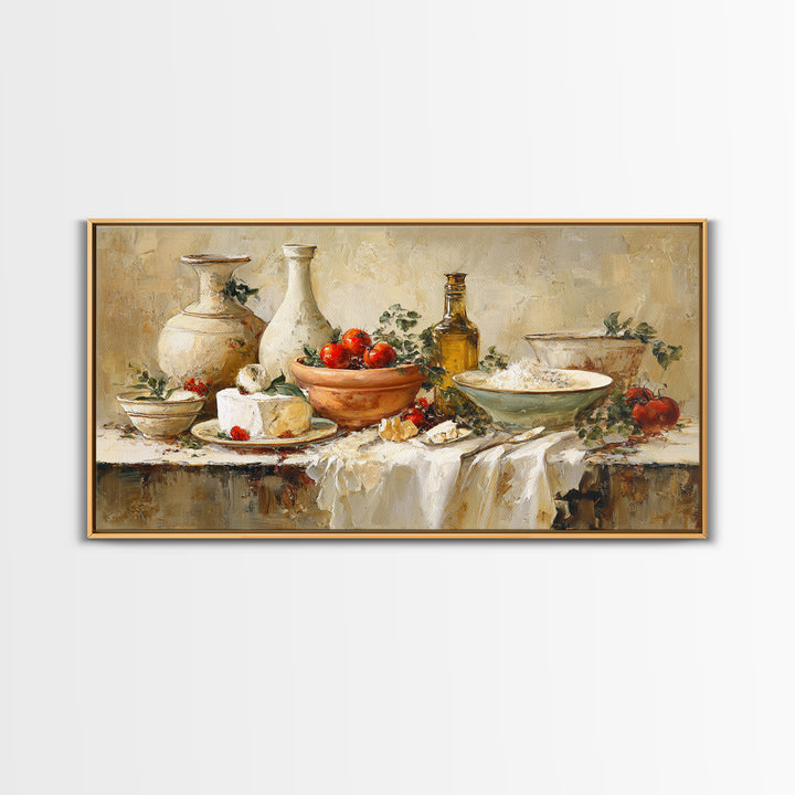 Parisian Dessert Poster Framed Canvas Print, Bakery Art, Statement Artwork, Bakery Decor, Fine Art, Patisserie, Art Print, BAK-2x1-20