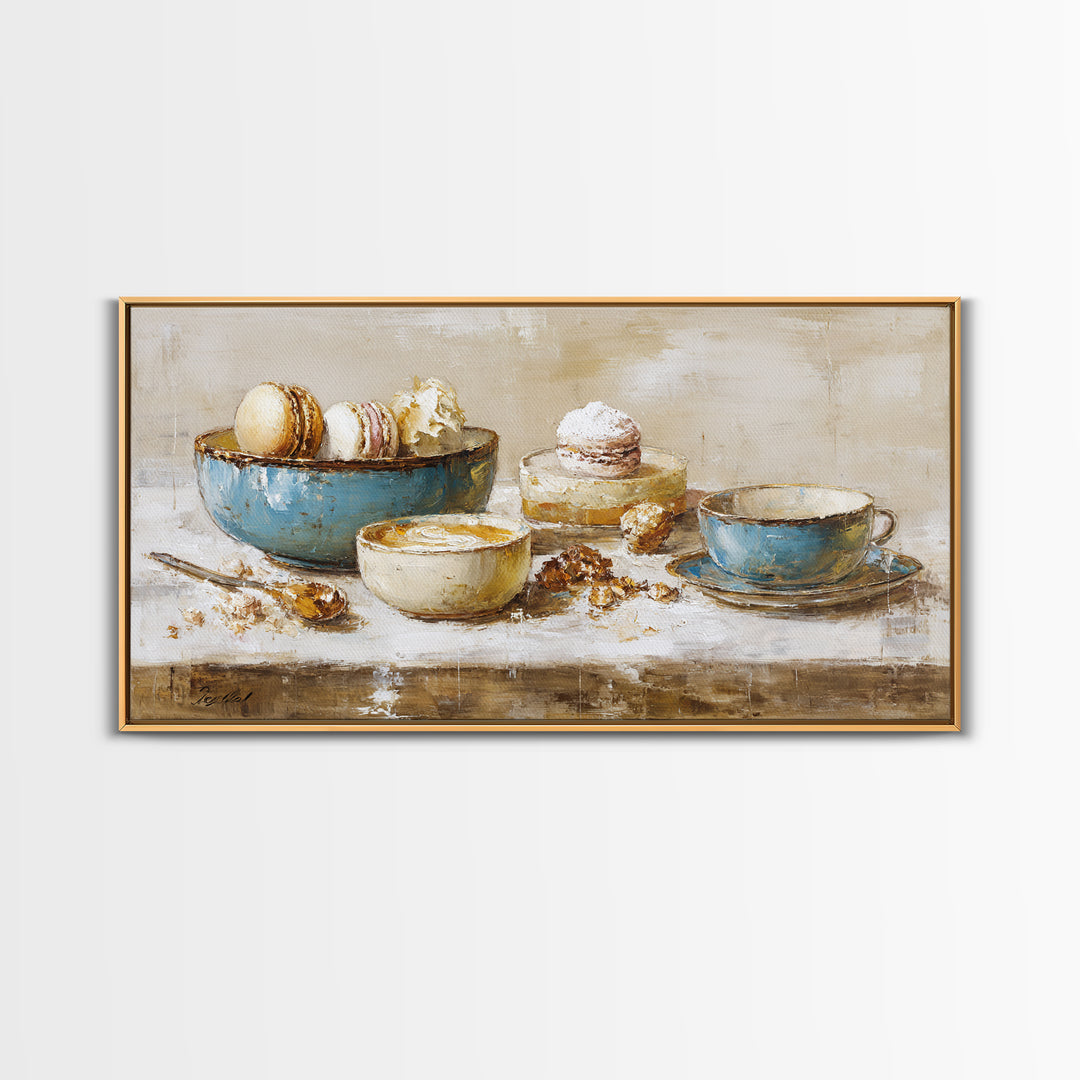 Parisian Dessert Poster Canvas Print, Bakery Art, Printable Art, Bakery Decor, Fine Art, Patisserie, Watercolor Print, BAK-2x1-68
