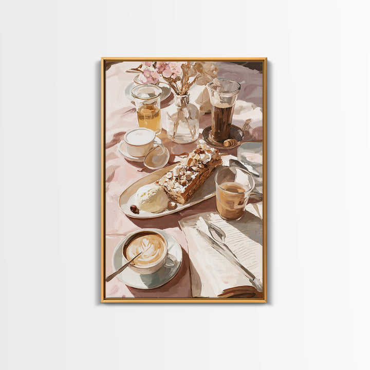 Parisian Dessert Poster Canvas Print, Bakery Art, Statement Artwork, Bakery Decor, Fine Art, Patisserie, Art Print, BAK-2x3-32