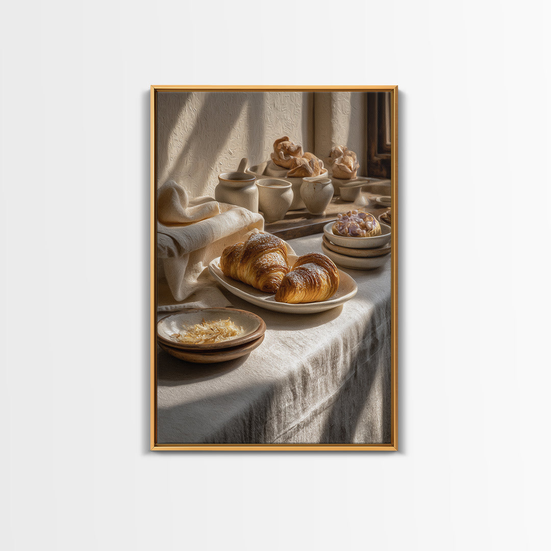 French Patisserie Window Display of Pastel Pastries Canvas Print, Bakery Art, Watercolor Painting, Bakery Decor, Patisserie, BAK-2x3-58