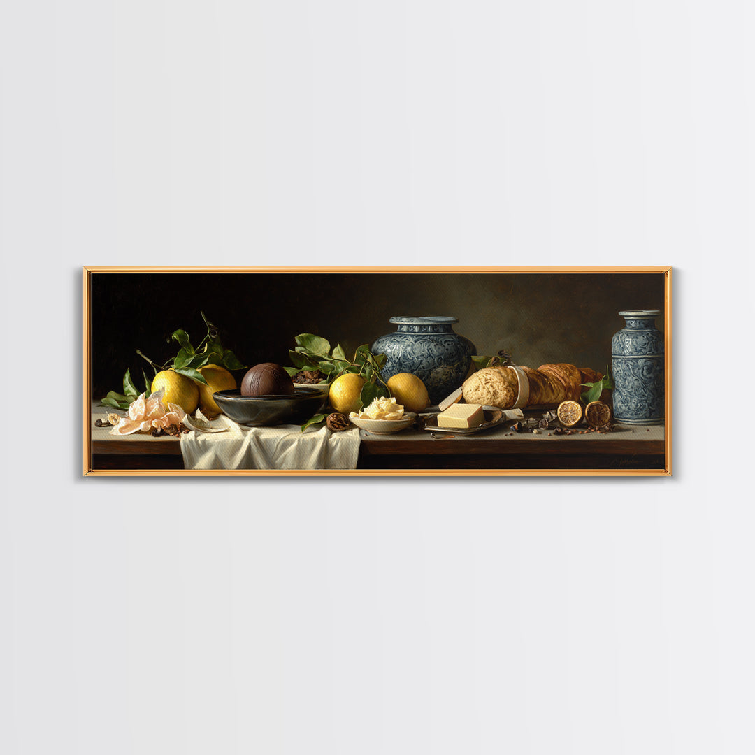 Chocolate Truffle Still Life Framed Canvas Print, Bakery Art, Art Print, Bakery Decor, Fine Art, Patisserie, Kitchen Print, BAK-3x1-59