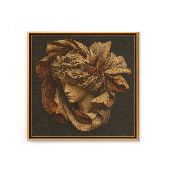 Mythic Goddess Figure Framed Canvas Print, Baroque Art, Eclectic Wall Art, Living Room Decor, Fine Art, Ornate, Gallery Decor, BAO-1x1-62