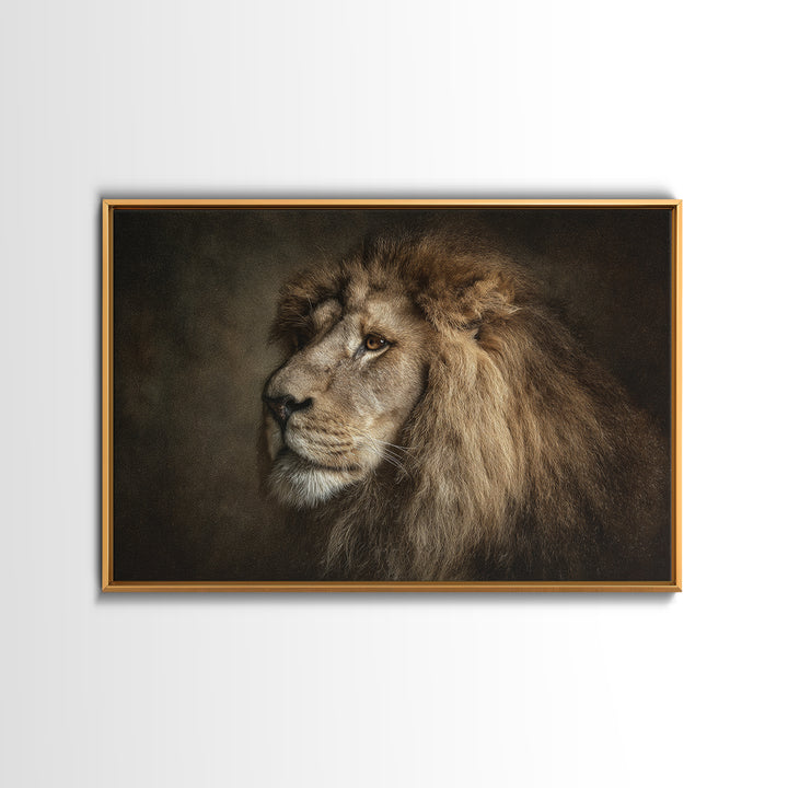 Royal Lion Portrait Canvas Print, Baroque Art, Art, Living Room Decor, Fine Art, Ornate, Modern Wall Art, Living Room Wall Art, BAO-3x2-21