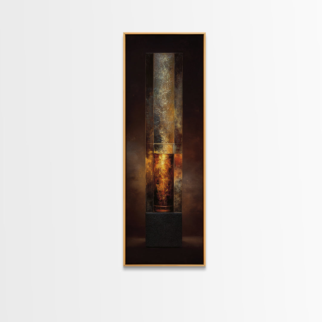 Midnight Manhattan Cocktail Framed Canvas Print, Bar Art, Kitchen Wall Decor, Bar Decor, Fine Art, Bar Cart Art, BAR-1x3-84