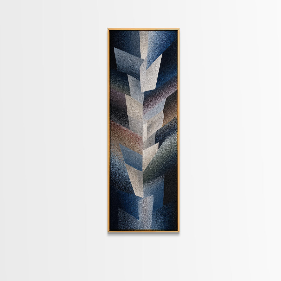Abstract Soundwave Art Framed Canvas Print, Basement Art, Trendy Wall Art, Living Room Decor, Retreat, Original Art Prints, BAS-1x3-80