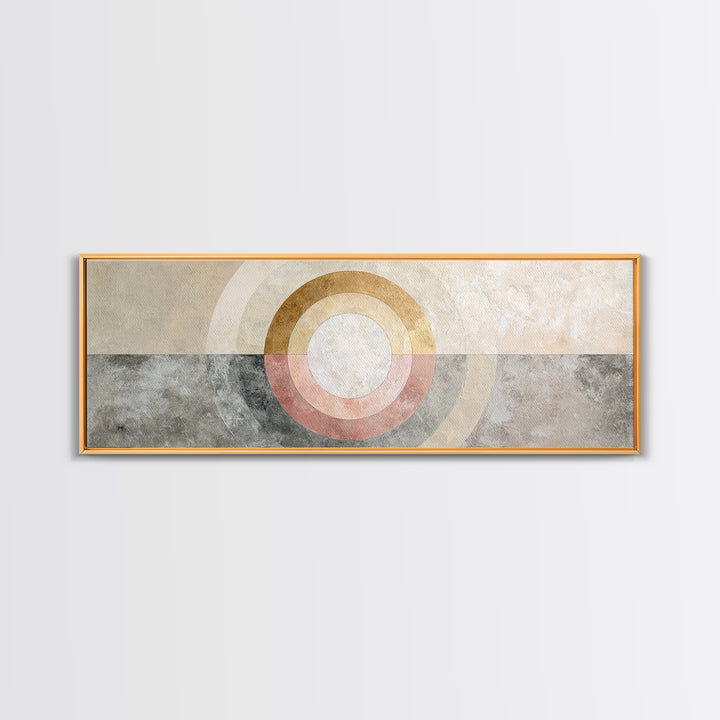 Dartboard Circular Color Composition Canvas Print, Basement Art, Digital Wall Art, Living Room Decor, Abstract Art, Retreat, BAS-3x1-34