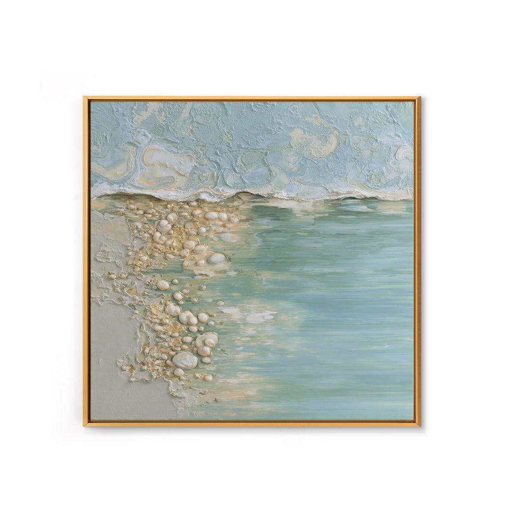 Oyster Shell Study Canvas Print, Bathroom Art, Canvas Wall Art, Bathroom Decor, Oil Painting, Spa, Bathroom Wallpaper, BAT-1x1-22