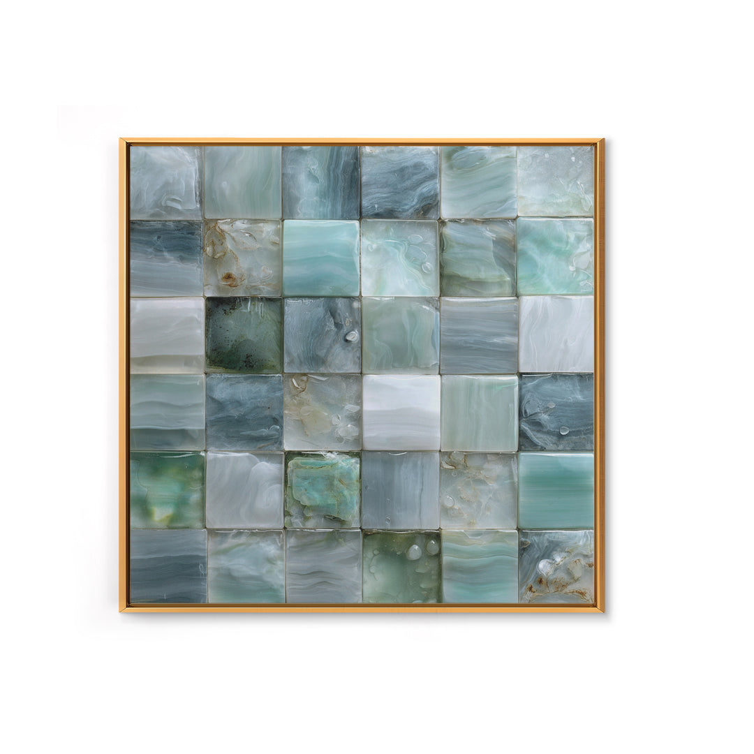 Soft Cloud and Rain Composition Framed Canvas Print, Bathroom Art, Bathroom Wall Decor, Bathroom Decor, Oil Painting, Spa, BAT-1x1-43