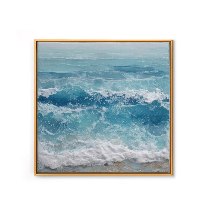 Calming Blue Ocean Wave Study Canvas Print, Bathroom Art, Funny Bathroom Art, Bathroom Decor, Fine Art, Spa, Art Print, BAT-1x1-49