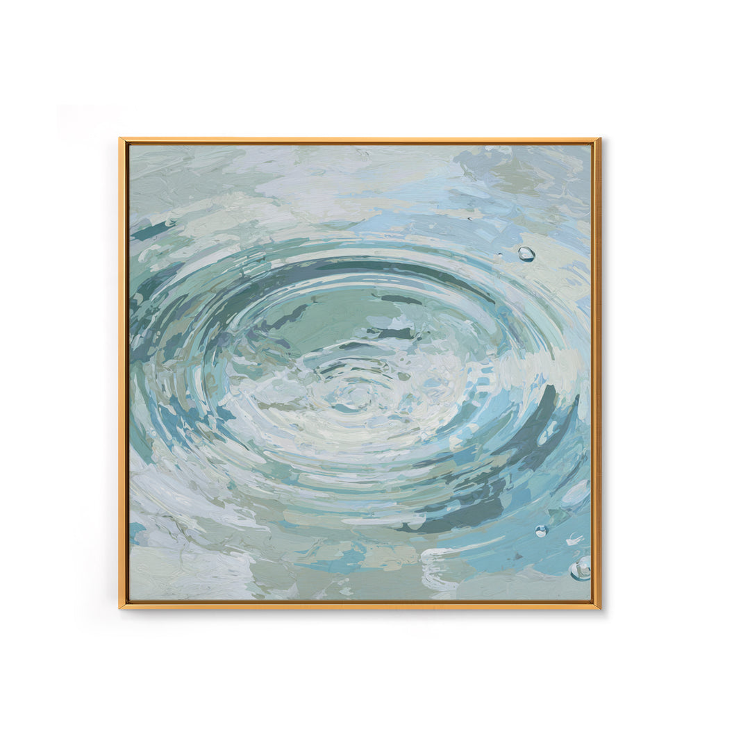 Abstract Water Ripples Framed Canvas Print, Bathroom Art, Halloween Art, Bathroom Decor, Abstract Art, Spa, Textured Painting, BAT-1x1-53
