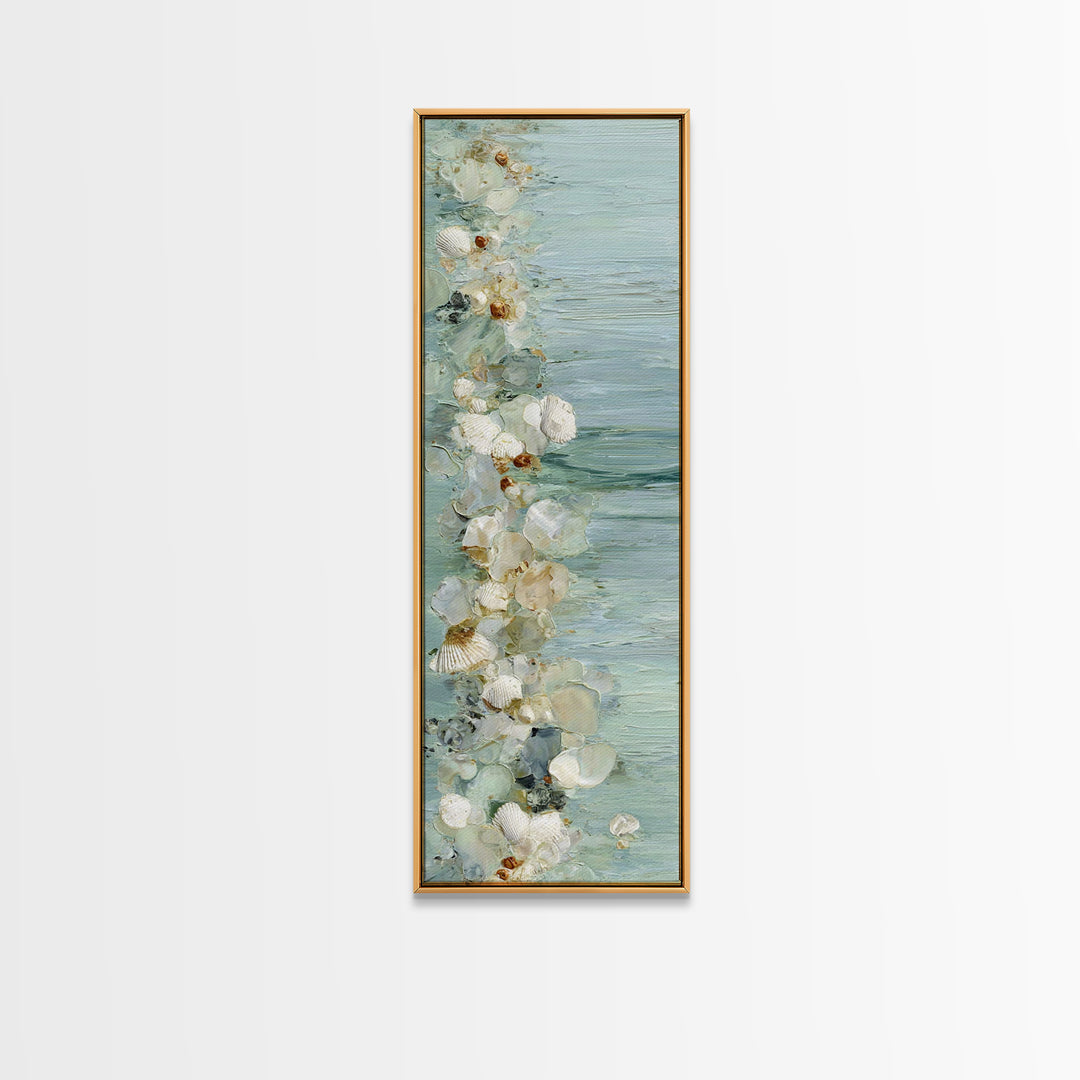 Oyster Shell Study Canvas Print, Bathroom Art, Digital Print, Bathroom Decor, Fine Art, Spa, Funny Bathroom Art, Halloween Art, BAT-1x3-10