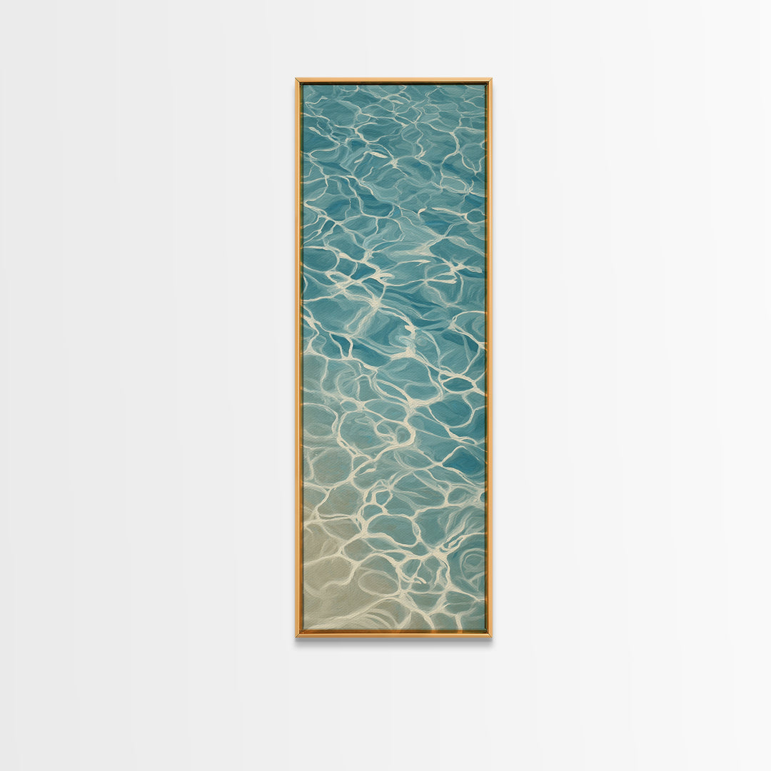 Abstract Water Ripples Canvas Print, Bathroom Art, Modern Decor, Bathroom Decor, Fine Art, Spa, Home Decor, Poster, Digital Art, BAT-1x3-17