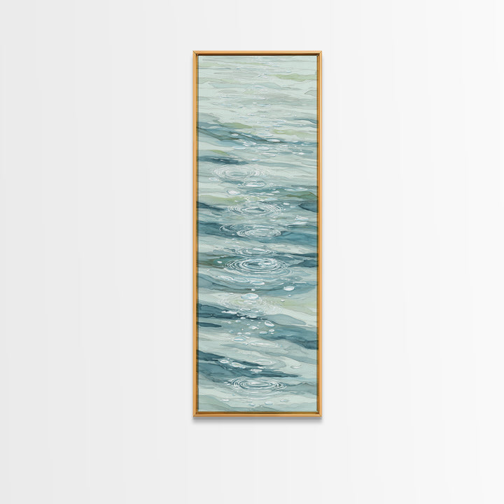 Abstract Water Ripples Canvas Print, Bathroom Art, Framed Wall Art, Bathroom Decor, Abstract Art, Spa, Bathroom Art Decor, BAT-1x3-41