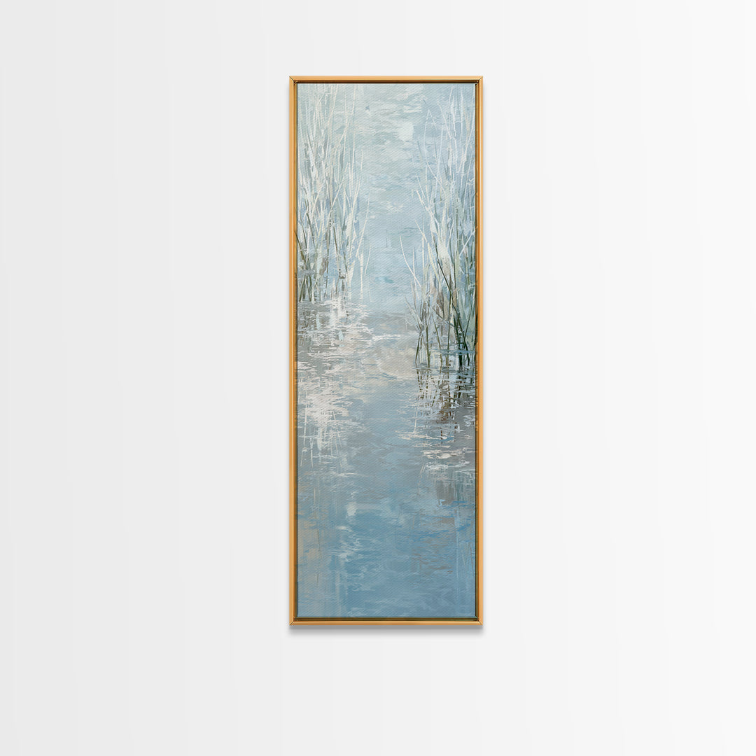 Abstract Water Ripples Canvas Print, Bathroom Art, Fine Art Print, Bathroom Decor, Abstract Art, Spa, Poster, Digital Art, BAT-1x3-65