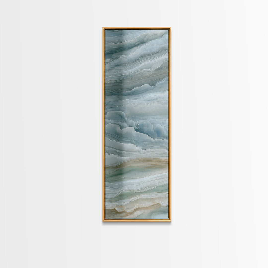 Soft Cloud and Rain Composition Canvas Print, Bathroom Art, Modern Decor, Bathroom Decor, Fine Art, Spa, Home Decor, Poster, BAT-1x3-7