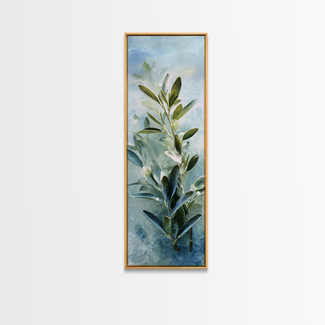 Botanical Bath Herb Arrangement Canvas Print, Bathroom Art, Wall Decor, Bathroom Decor, Fine Art, Spa, Contemporary Art, BAT-1x3-77