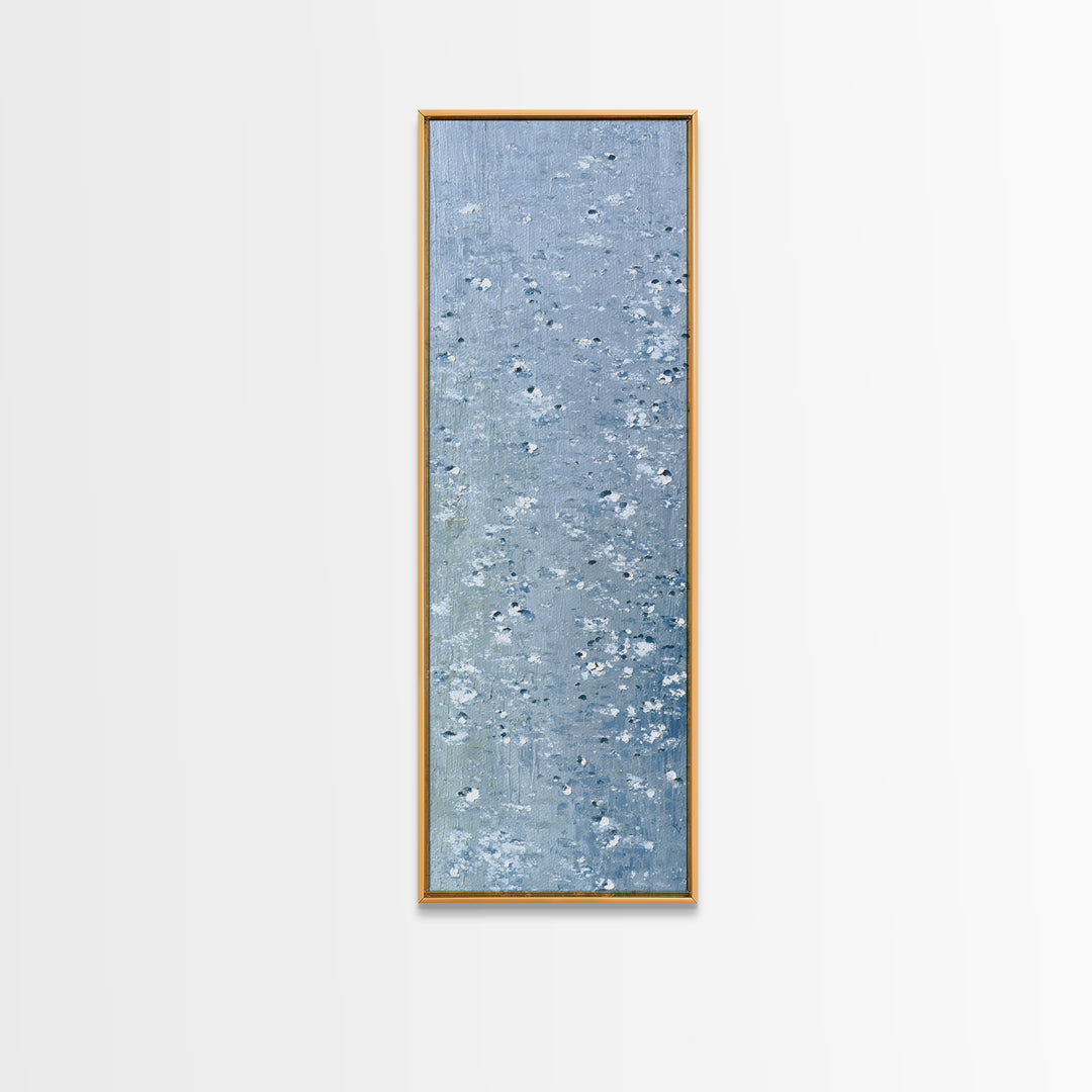 Soft Cloud and Rain Composition Framed Canvas Print, Bathroom Art, Digital Wall Art, Bathroom Decor, Spa, Unique Wall Art, BAT-1x3-79
