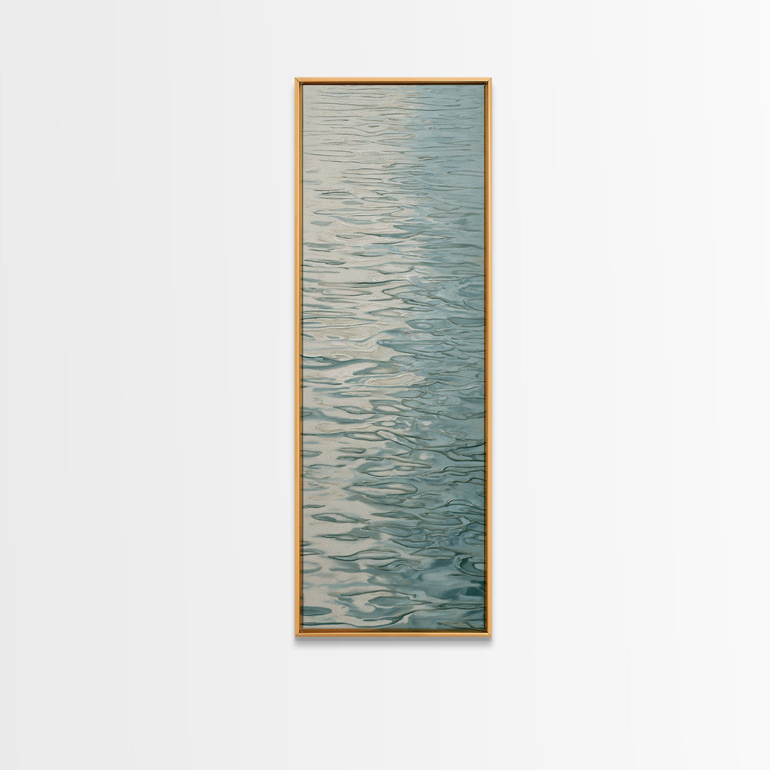 Abstract Water Ripples Canvas Print, Bathroom Art, Dog Portrait, Bathroom Decor, Abstract Art, Spa, Minimalist Wall Art, BAT-1x3-89