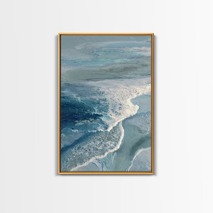 Calming Blue Ocean Wave Study Canvas Print, Bathroom Art, Digital Wall Art, Bathroom Decor, Fine Art, Spa, Unique Wall Art, BAT-2x3-57