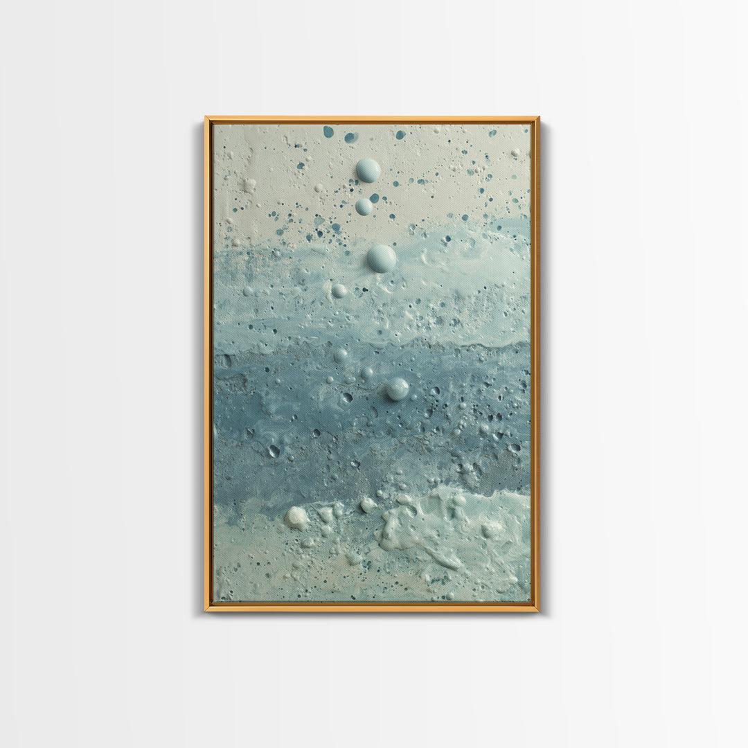 Soft Cloud and Rain Composition Framed Canvas Print, Bathroom Art, Room Decor, Bathroom Decor, Spa, Custom Pet Portrait, BAT-2x3-75