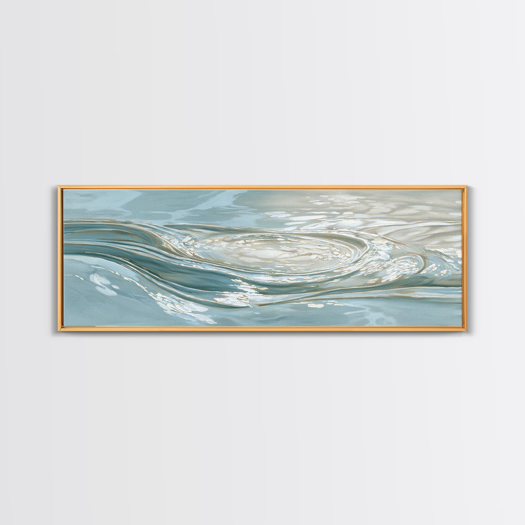 Abstract Water Ripples Canvas Print, Bathroom Art, Framed Wall Art, Bathroom Decor, Abstract Art, Spa, Bathroom Art Decor, BAT-3x1-21