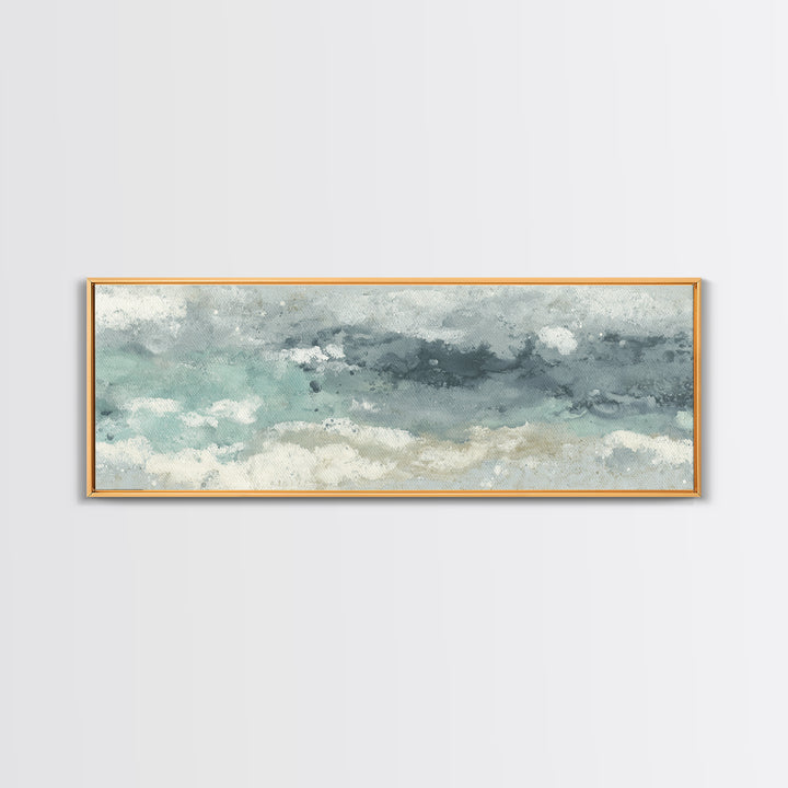 Soft Cloud and Rain Composition Canvas Print, Bathroom Art, Statement Artwork, Bathroom Decor, Fine Art, Spa, Digital Art, BAT-3x1-35