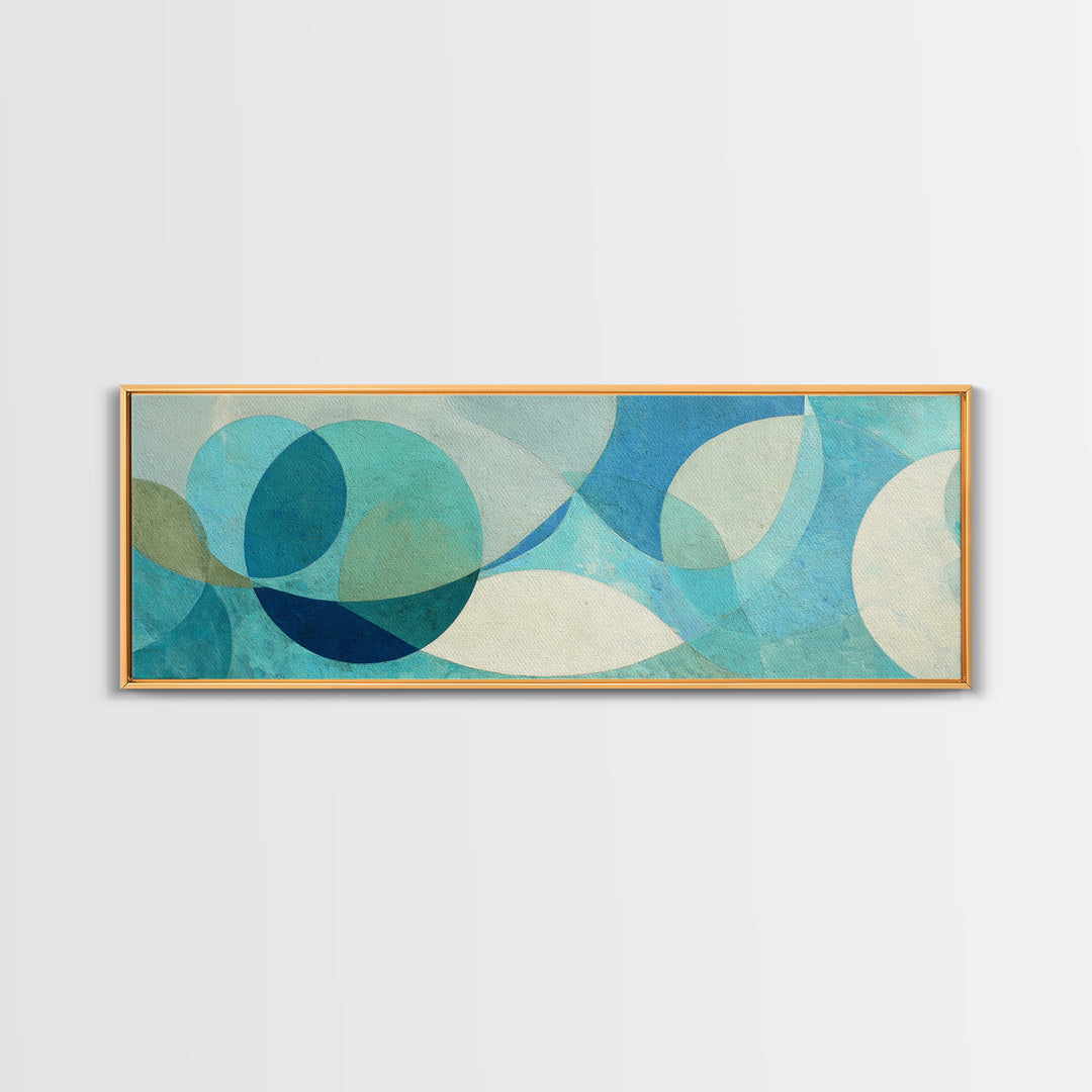 Clean Geometric Forms Framed Canvas Print, Bathroom Art, Bathroom Decor, Abstract Art, Spa, Bathroom Accessories, Modern Art, BAT-3x1-37