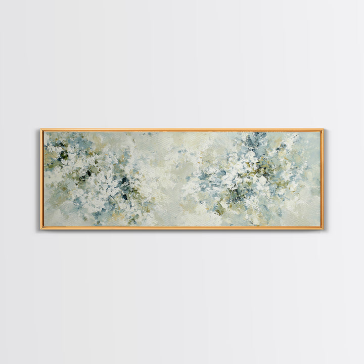 Sunlit Window Plant Shadow on Plaster Framed Canvas Print, Bathroom Art, Custom Pet Portrait, Bathroom Decor, Fine Art, Spa, BAT-3x1-82