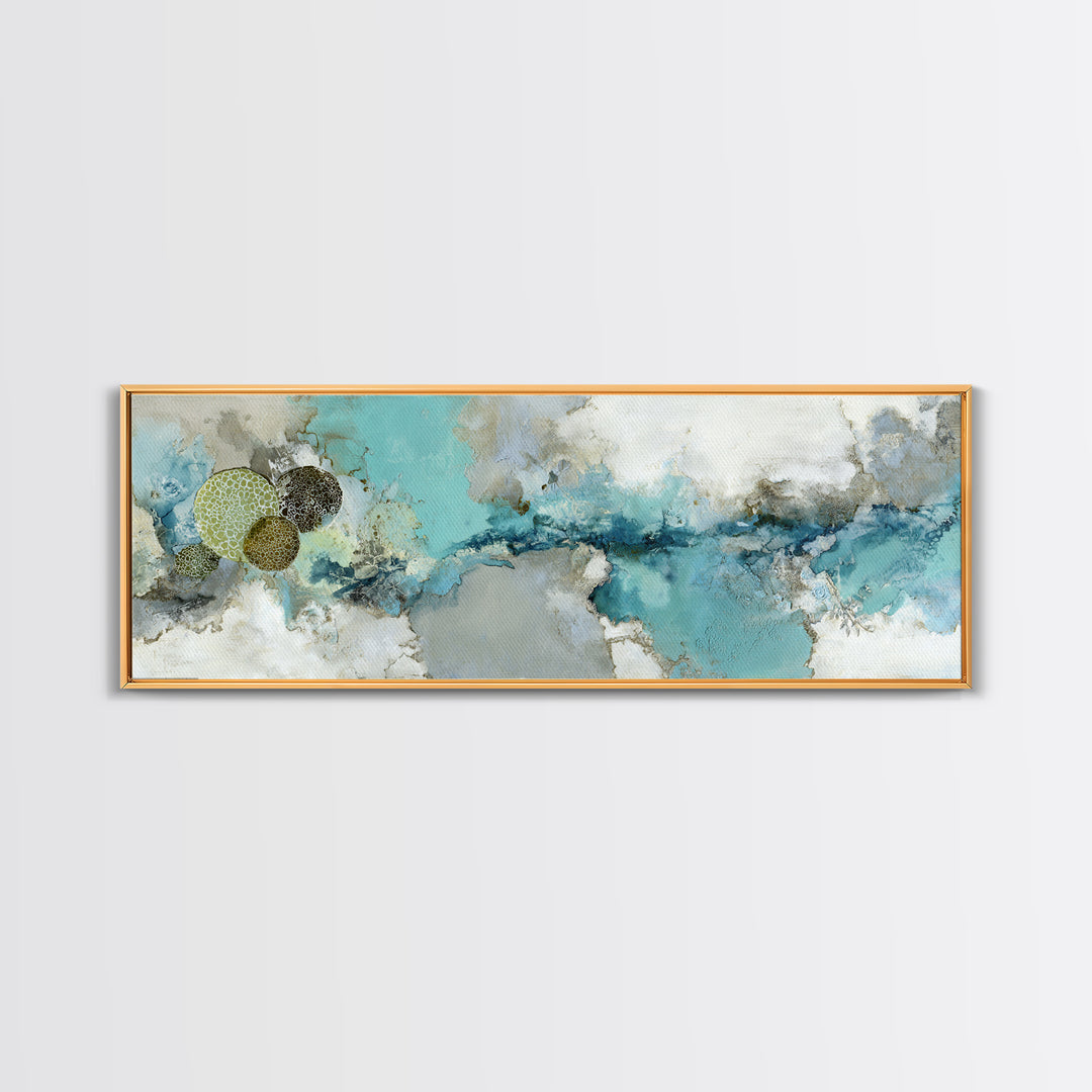 Lemon and Botanical Still Life Canvas Print, Bathroom Art, Framed Wall Art, Bathroom Decor, Watercolor Art, Spa, BAT-3x1-94