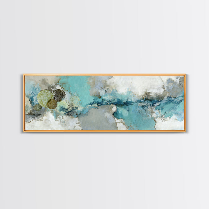 Lemon and Botanical Still Life Canvas Print, Bathroom Art, Framed Wall Art, Bathroom Decor, Watercolor Art, Spa, BAT-3x1-94