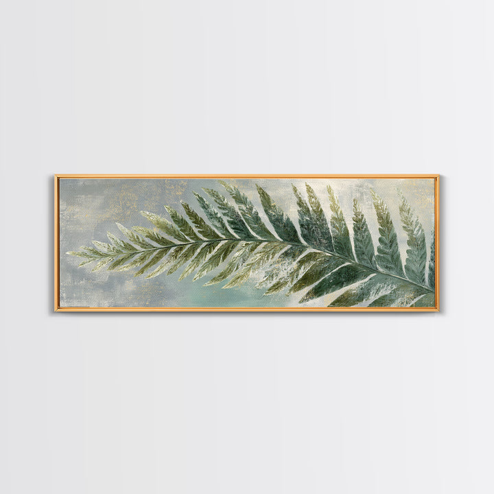 Green Fern Frond Closeup Canvas Print, Bathroom Art, Bathroom Wall Decor, Bathroom Decor, Fine Art, Spa, Bathroom Print, BAT-3x1-98
