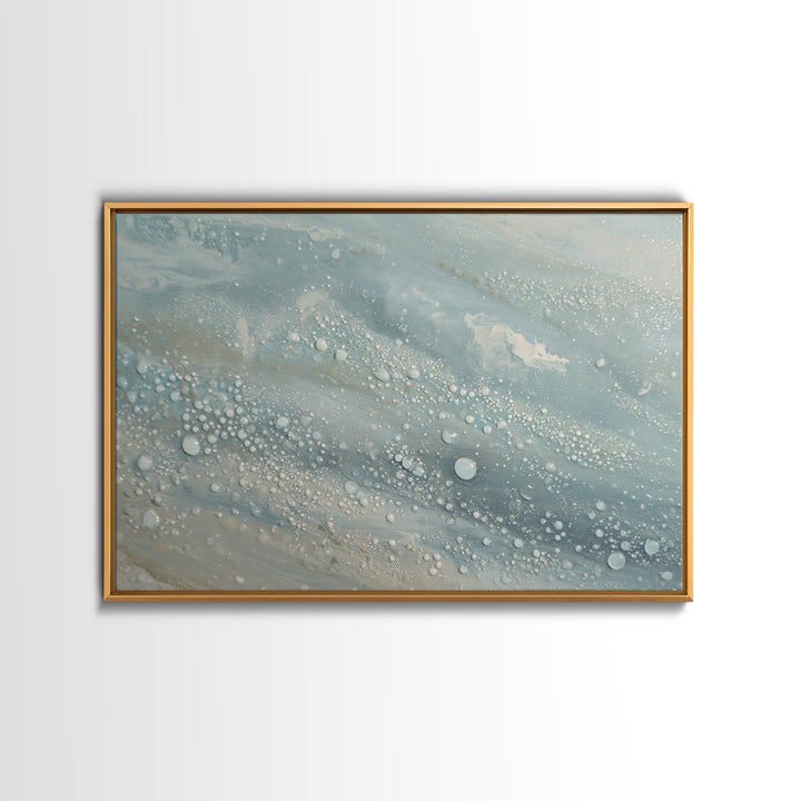 Soft Cloud and Rain Composition Framed Canvas Print, Bathroom Art, Digital Wall Art, Bathroom Decor, Spa, Unique Wall Art, BAT-3x2-23