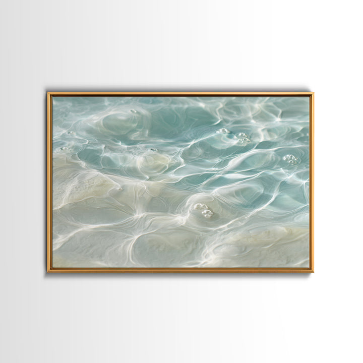 Abstract Water Ripples Canvas Print, Bathroom Art, Dog Portrait, Bathroom Decor, Abstract Art, Spa, Minimalist Wall Art, BAT-3x2-33