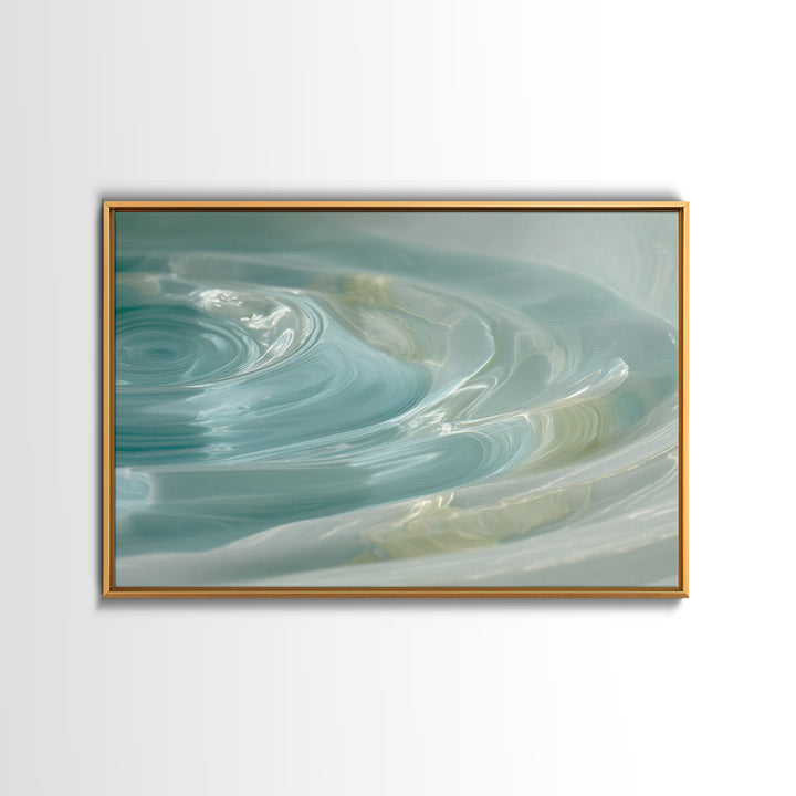 Abstract Water Ripples Canvas Print, Bathroom Art, Dog Portrait, Bathroom Decor, Abstract Art, Spa, Minimalist Wall Art, BAT-3x2-57