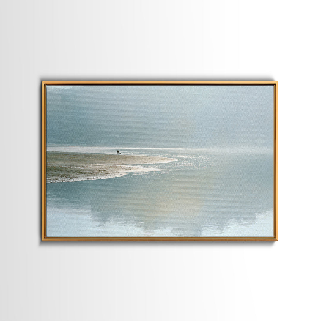 Misty Lake Scene Canvas Print, Bathroom Art, Canvas Wall Art, Bathroom Decor, Spa, Bathroom Wallpaper, Funny Bathroom Art, BAT-3x2-61