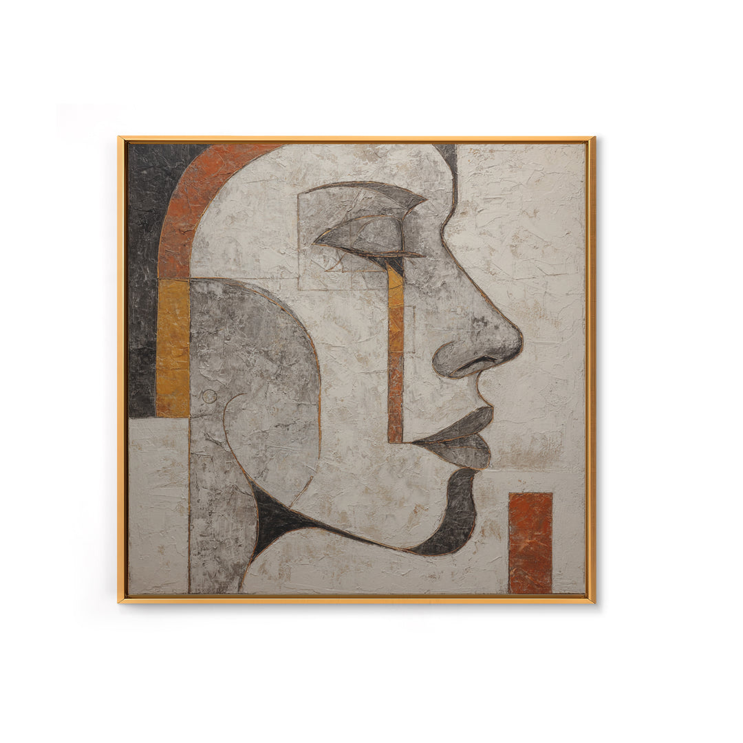 Monochrome Female Profile Canvas Print, Black and White Art, Room Decor, Living Room Decor, Abstract Art, Monochrome, BAW-1x1-25