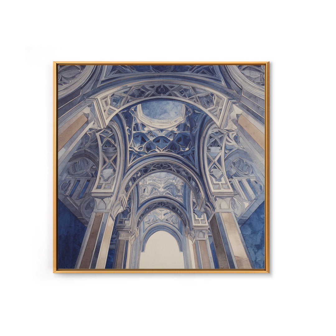 High Contrast Architectural Arches and Shadows Canvas Print, Black and White Art, Apartment Decor, Living Room Decor, BAW-1x1-27