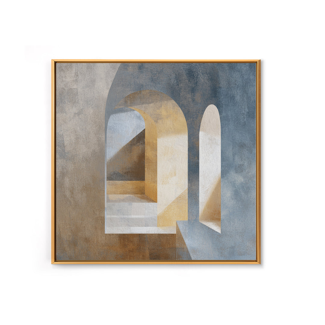 High Contrast Architectural Arches and Shadows Canvas Print, Black and White Art, Mid Century Modern, Living Room Decor, BAW-1x1-3