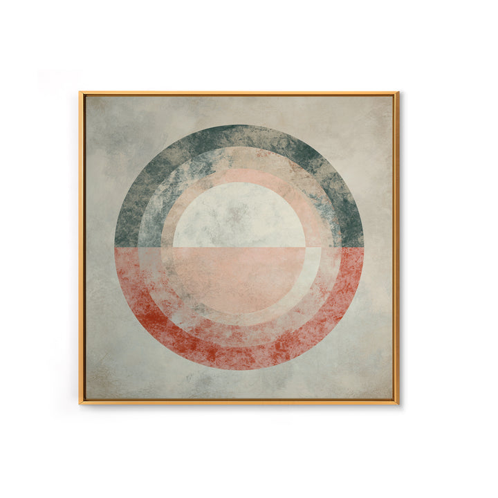 Large Circle and Line Abstract Framed Canvas Print, Black and White Art, Wall Decor, Living Room Decor, Fine Art, Monochrome, BAW-1x1-48