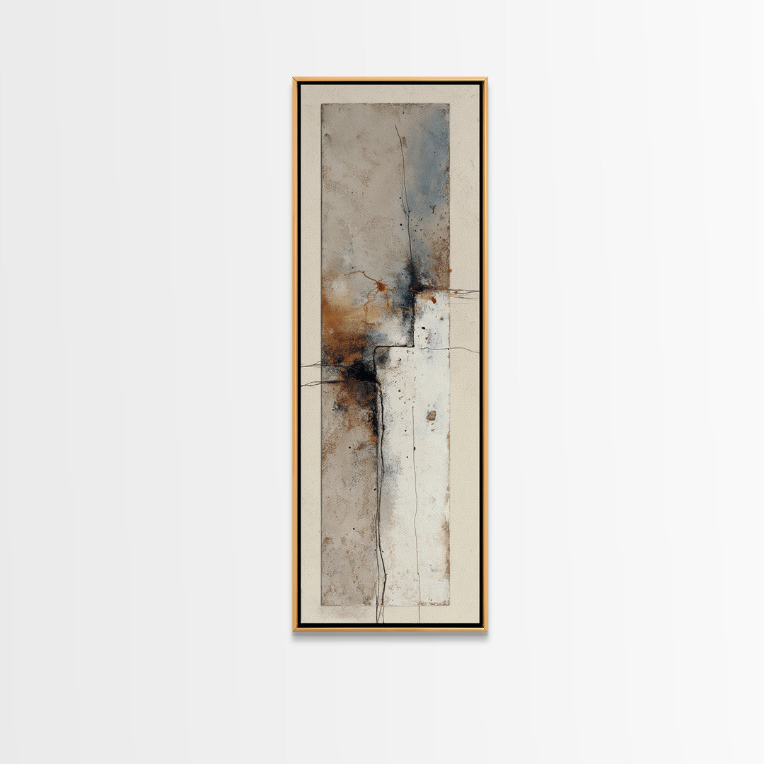 Minimal Face Pair Drawn Framed Canvas Print, Black and White Art, Fine Art Print, Living Room Decor, Oil Painting, Monochrome, BAW-1x3-50
