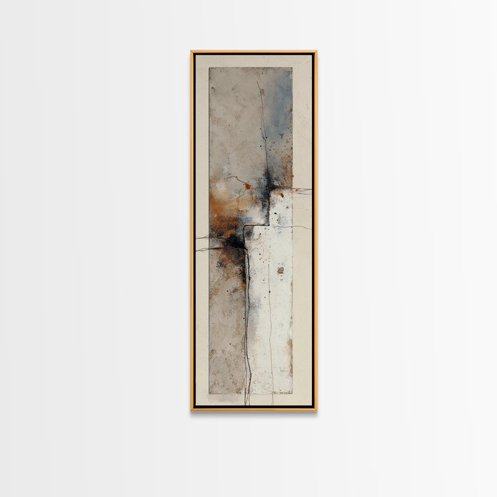 Minimal Face Pair Drawn Framed Canvas Print, Black and White Art, Fine Art Print, Living Room Decor, Oil Painting, Monochrome, BAW-1x3-50