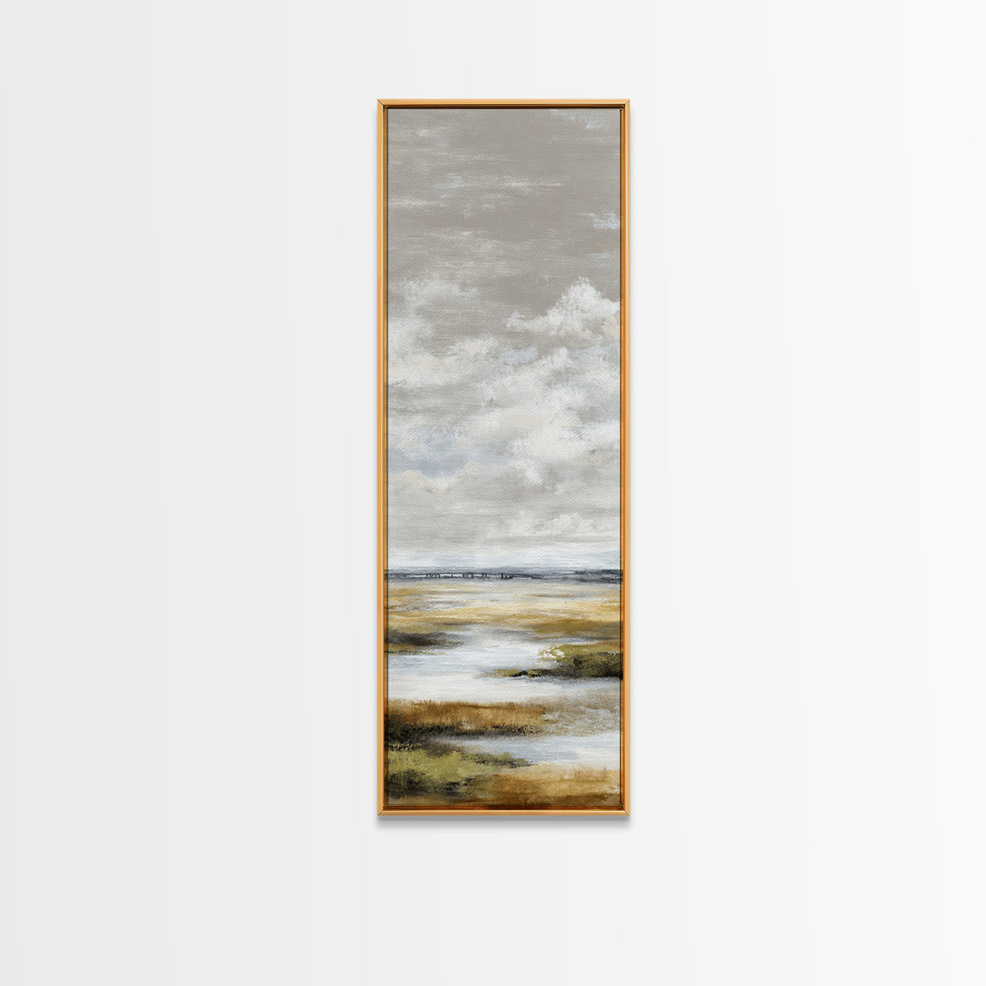 Misty Bridge Landscape Canvas Print, Black and White Art, Printable, Living Room Decor, Monochrome, Living Room Wall Art, BAW-1x3-7