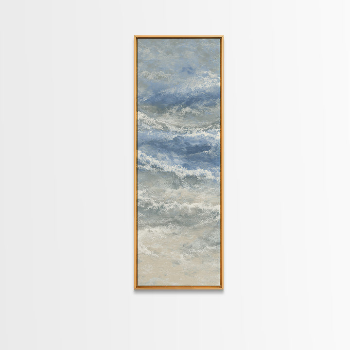 Stormy Ocean Wave Framed Canvas Print, Black and White Art, Modern Decor, Living Room Decor, Fine Art, Monochrome, Wall Decor, BAW-1x3-70