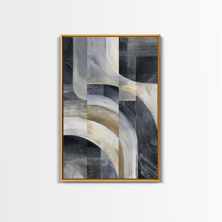 Abstract Marble Texture Canvas Print, Black and White Art, Print, Living Room Decor, Abstract Art, Monochrome, Printable Art, BAW-2x3-23